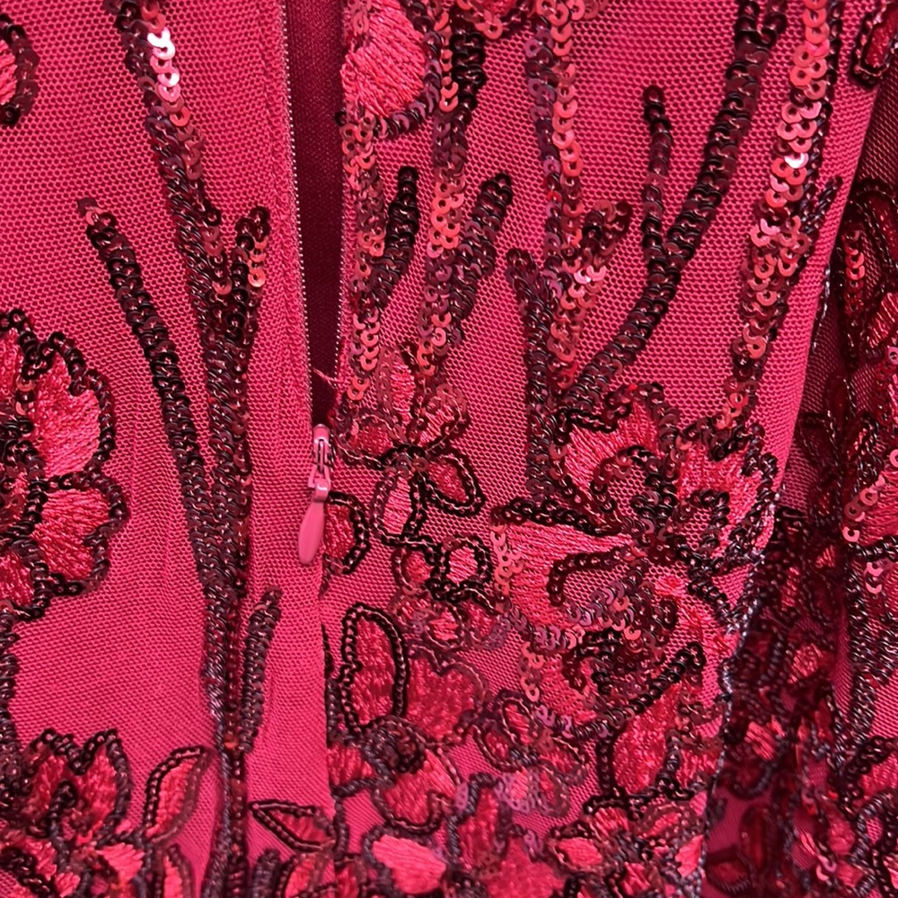 NWT,Alex & Eve from Alex evenings Sequin Floral Sheath Dress
,red - Picture 15 of 17